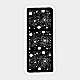 Black and white dots and squiggle Sticker